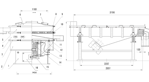 振动筛图纸结构图原理图
